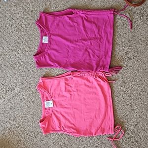 Honeycut xxs (pink and raspberry colored dance tops) Great used condition